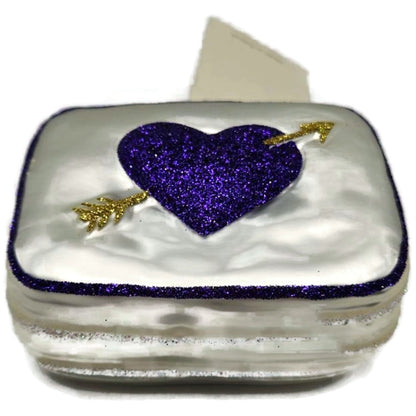 Patricia Breen To My Sweet Pearl Purple Heart Valentines Christmas Tree Ornament