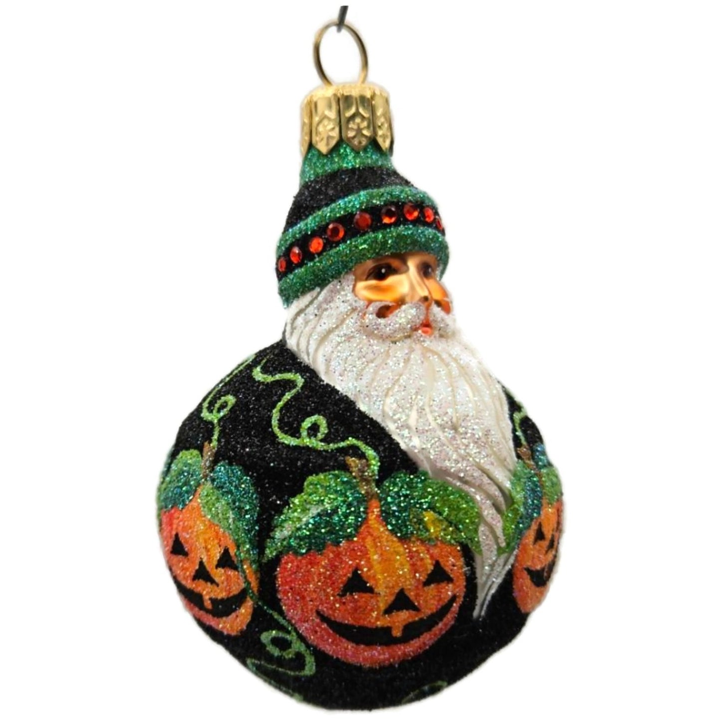 Patricia Breen Mini Hollstrom Santa Jack-o-Lantern Halloween Christmas Ornament