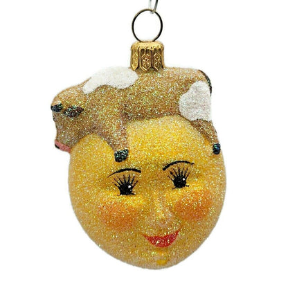 Patricia Breen Miniature The Cow Jumped Over The Moon Yellow Christmas Ornament