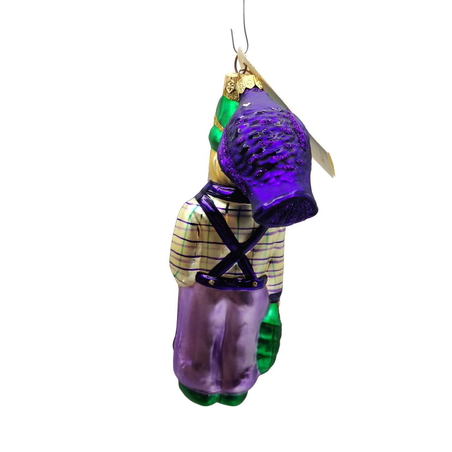 Patricia Breen Fisherboy and Fish Purple Summer Nautical Christmas Tree Ornament