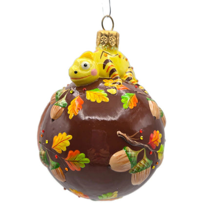 Patricia Breen Happy Holidays Hamish Autumnal Chameleon Fall Christmas Ornament