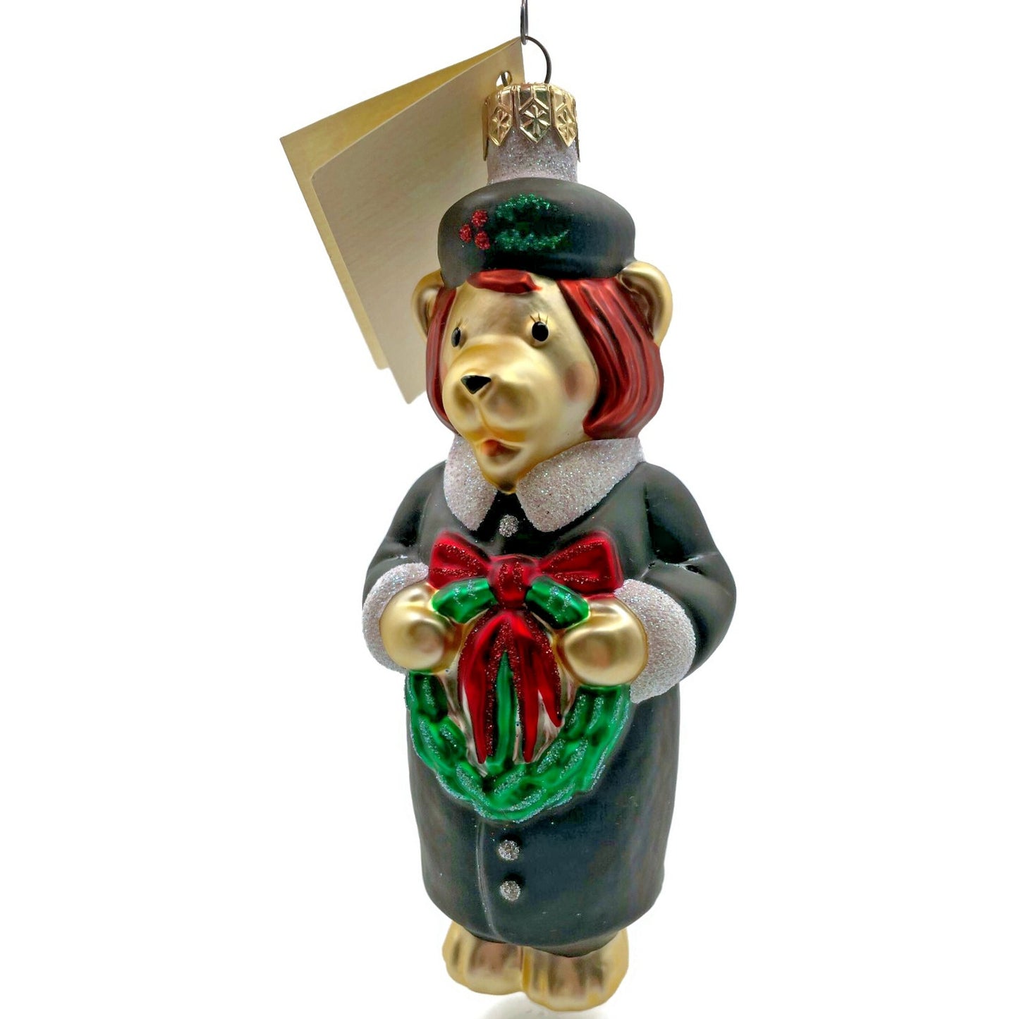 Patricia Breen Mama Bear Black Holly Wreath Christmas Tree Decor Ornament