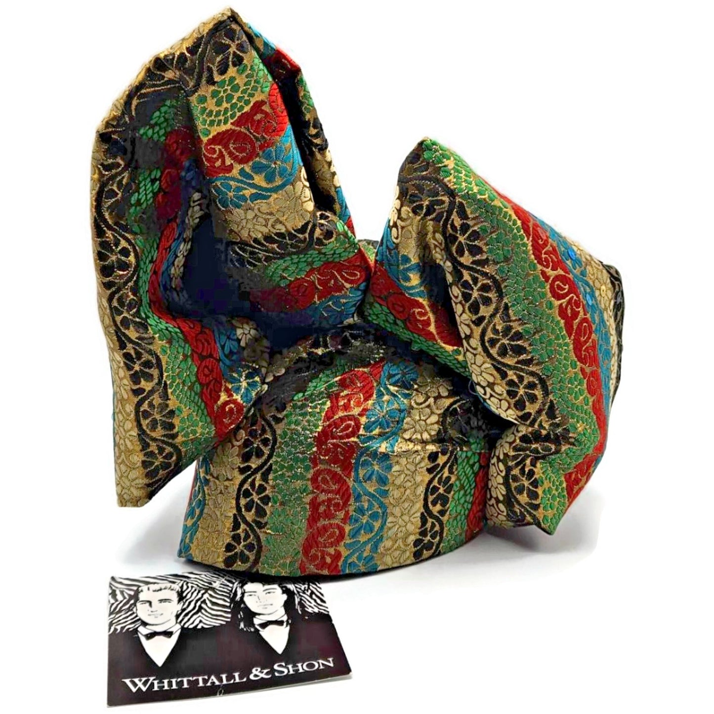 Whittall And Shon Womens Multicolor 2518 Ababa Draped Turban with Jewel Brooch