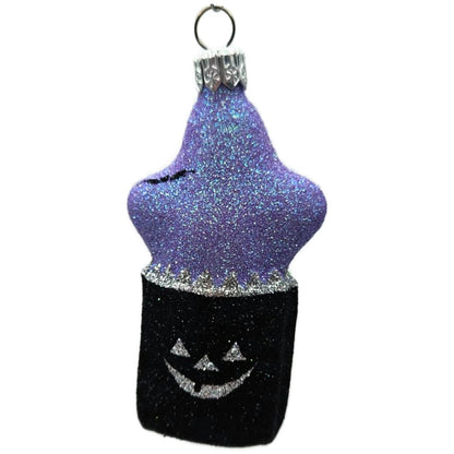 Patricia Breen Treat Seeker Black Bag Violet Ghost Pumpkins Halloween Ornament