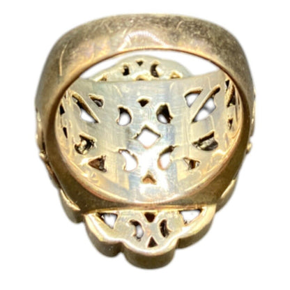 Orange Jasper Ring Gemstone 925 Sterling Silver Cocktail NK Thailand Size 8