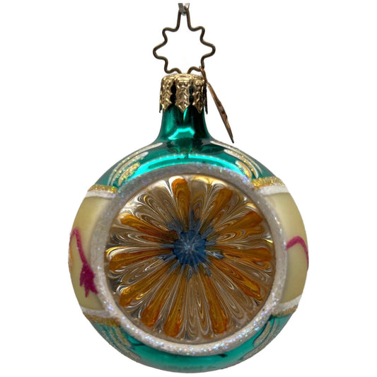 Christopher Radko Fantasia Single Reflector Floral Flare Christmas Tree Ornament