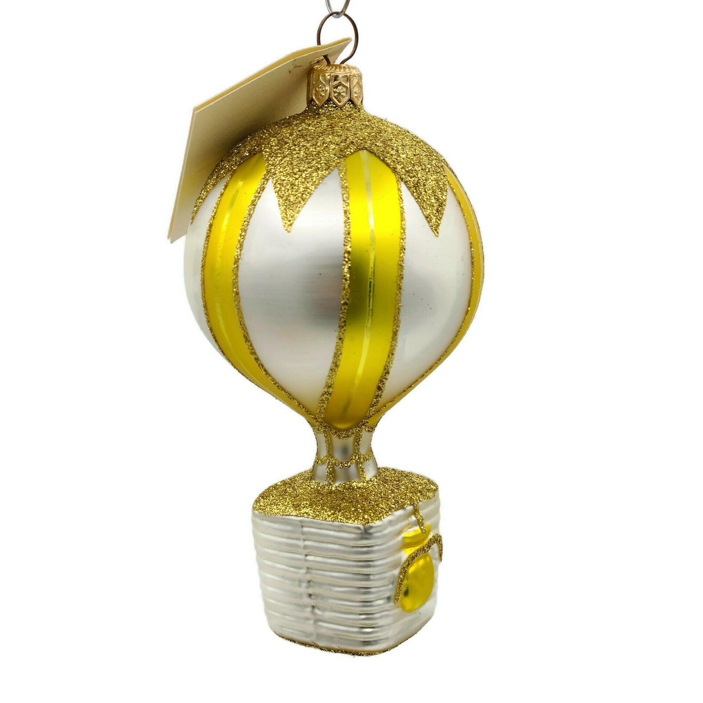 Patricia Breen Versailles Balloon Citrine Striped Christmas Holiday Ornament