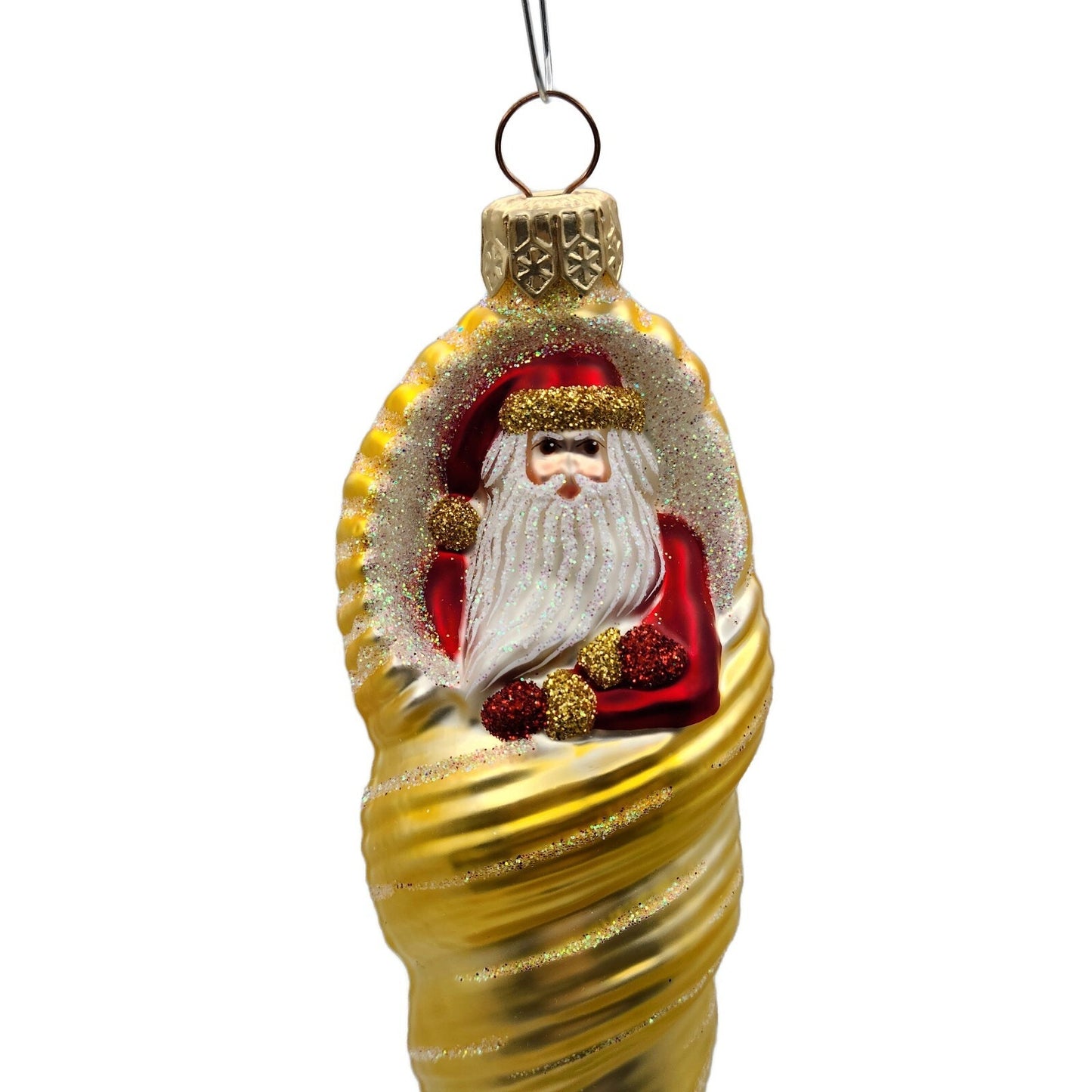 Patricia Breen Triton Santa Gold Red Sea Shell Summer Nautical Tree Ornament