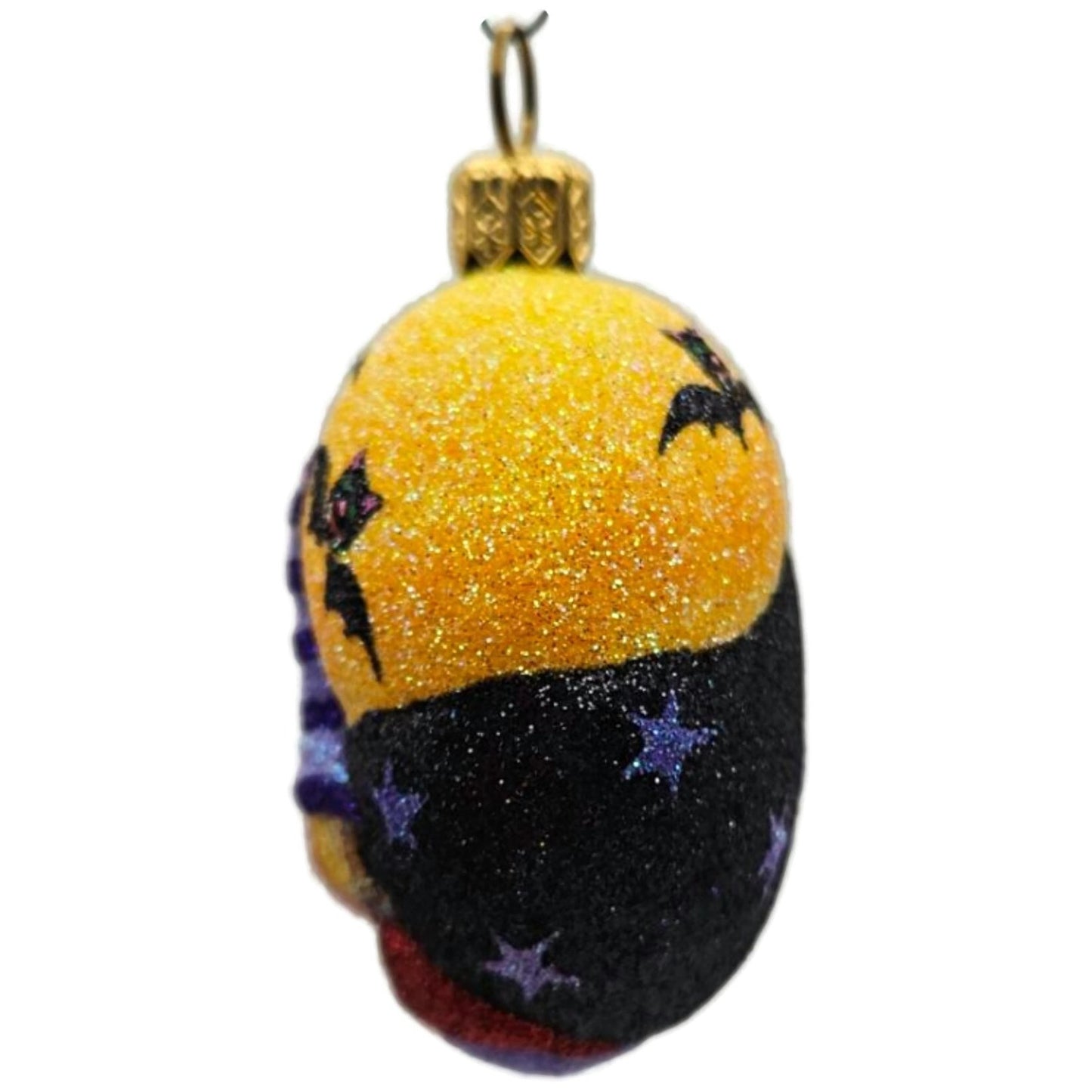 Patricia Breen Halloween Witch Medallion Black Orange Bats Christmas Ornament