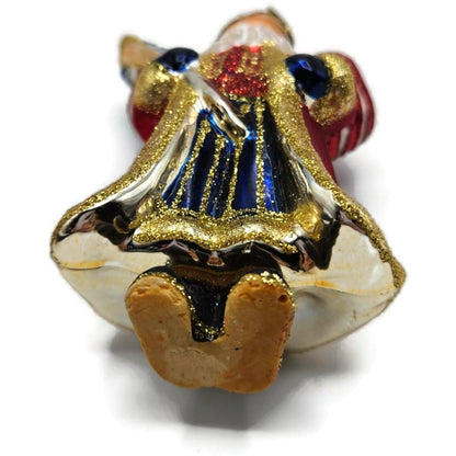 Kurt Adler Noble Gems Patriotic Santa Claus July 4th Glass Christmas Ornament