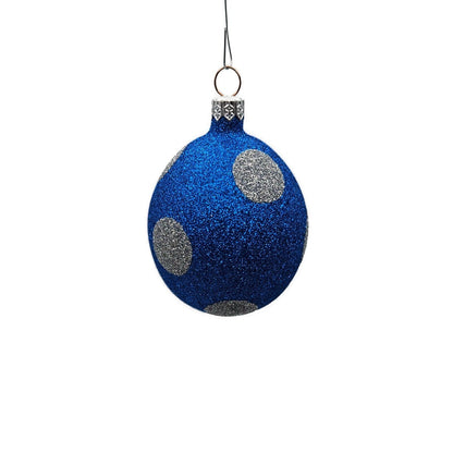 Patricia Breen Eggs Set of 3 Purple Blue Silver Easter Christmas Tree Ornament