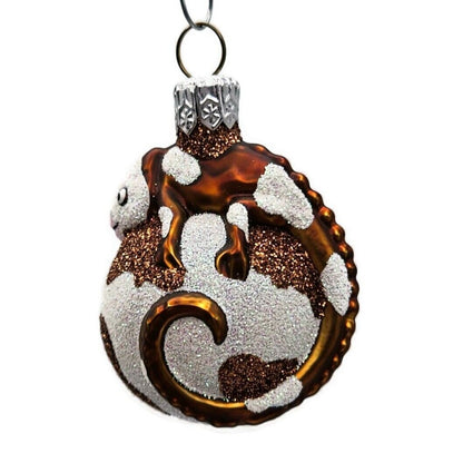 Patricia Breen Miniature Chameleon Cow Animal Print Christmas Tree Ornament