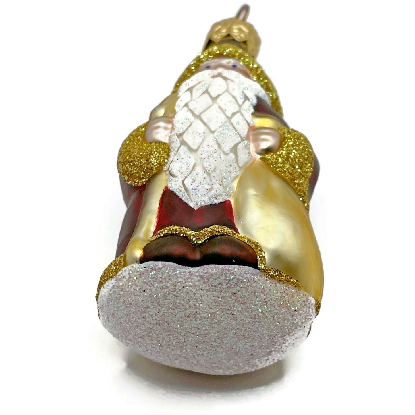 Patricia Breen Ornament Woodland Santa Claus Bordeaux Gold Christmas Tree Decor