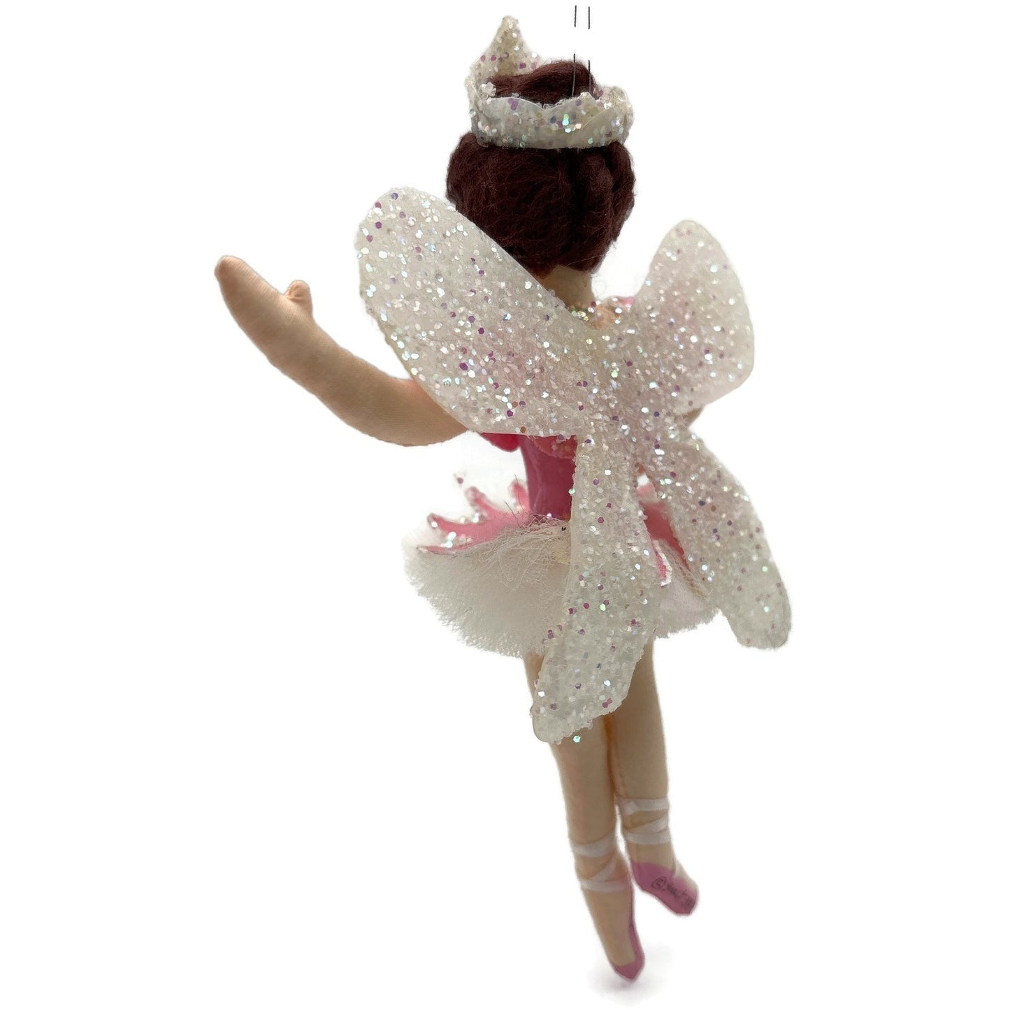 Gladys Boalt Sugar Plum Fairy Nutcracker Pink Fabric Christmas Ornament Signed