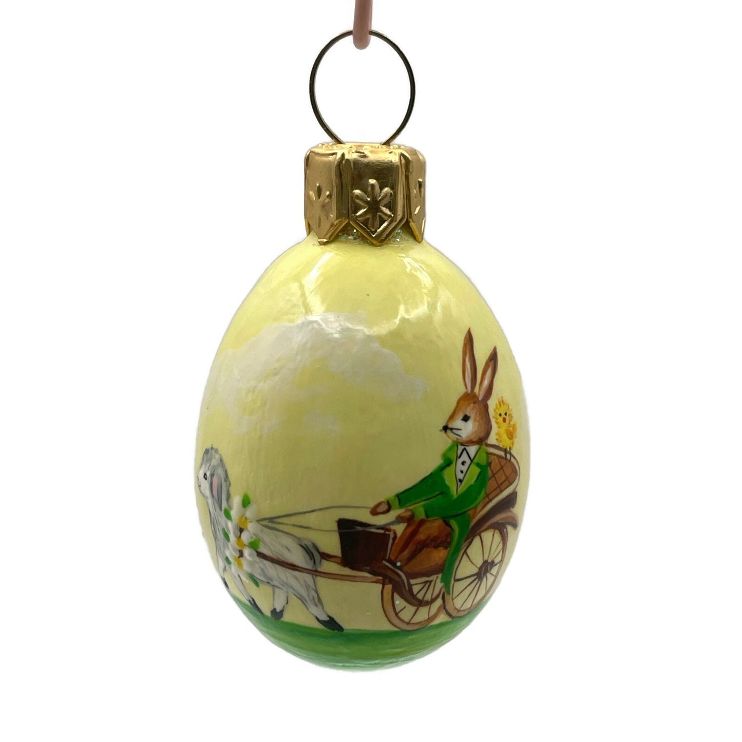 Patricia Breen Miniature Egg Surprise Rex Rides Easter Christmas Ornament 2207