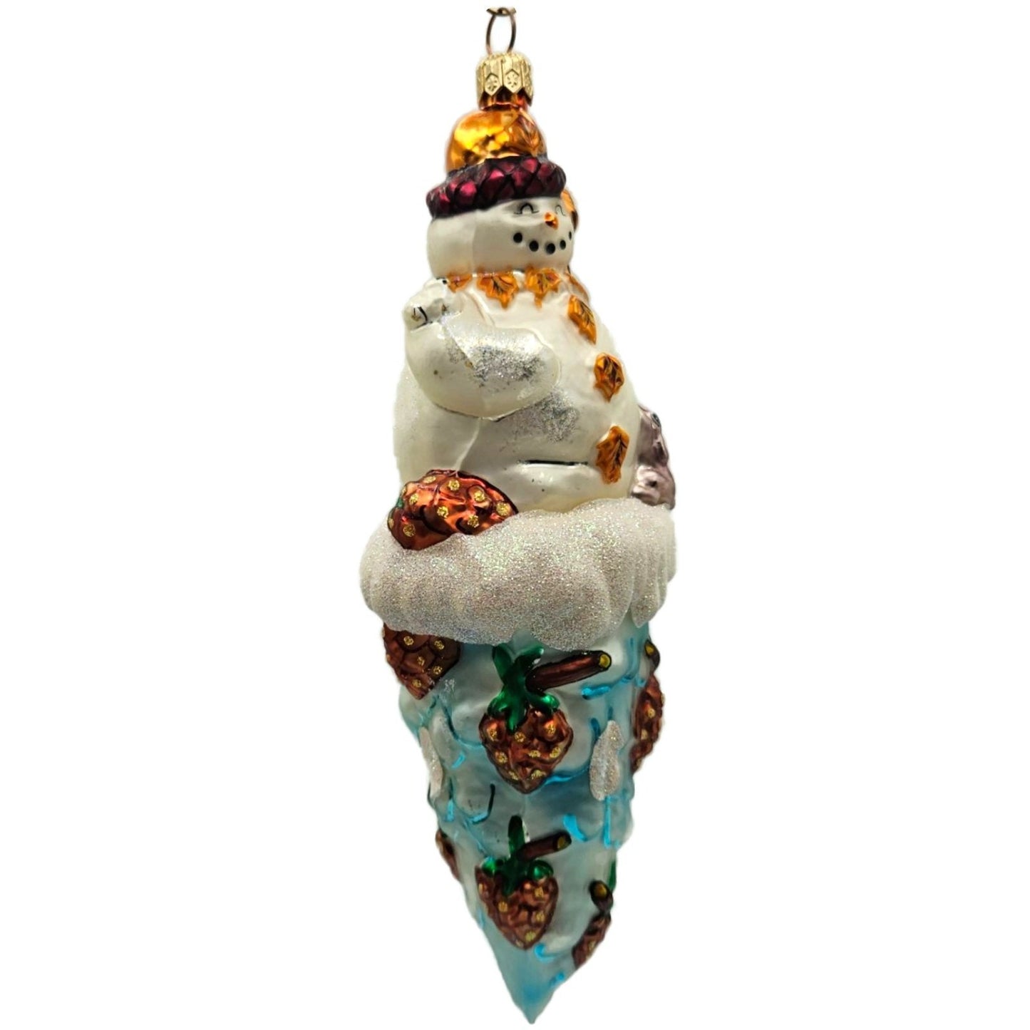 Christopher Radko Carlton Cicle Snowman Christmas Tree Ornament 99-714-0