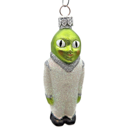 Patricia Breen A Walk on the Moon Alien Glittered Suit Christmas Tree Ornament