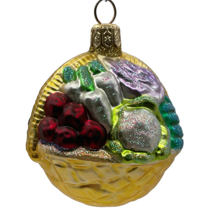 Patricia Breen Winter Vegetable Basket Gold Fall Christmas Holiday Ornament 9652