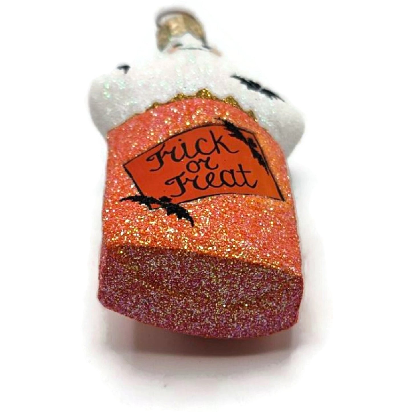 Patricia Breen Treat Seeker Orange Bag White Ghost Halloween Christmas Ornament