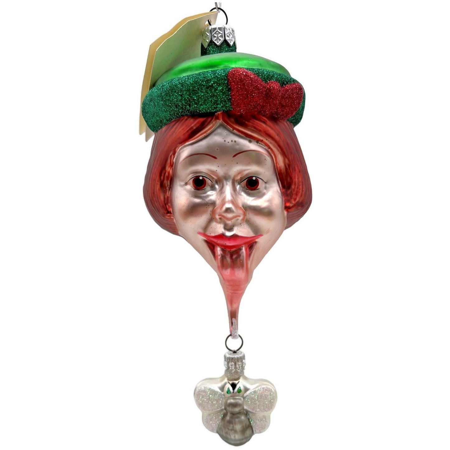Patricia Breen I Don't Know Why She Swallowed a Fly Green Hat Christmas Ornament