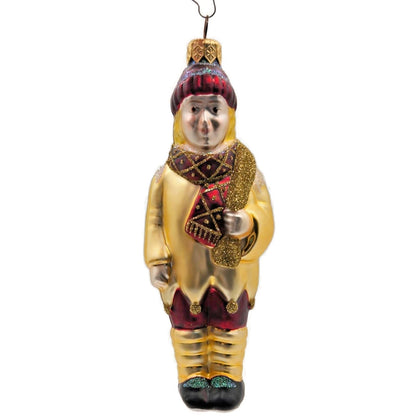 Patricia Breen Jack Frost Bordeaux Gold Glittered Bag Christmas Tree Ornament