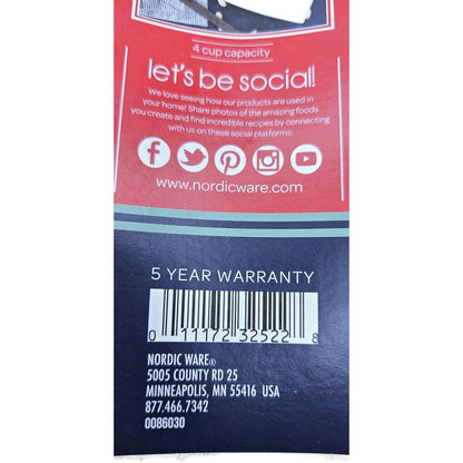 Loaf Pan Ribbed Bakeware Non Stick 4 Cup Nordic Ware Decorative Holiday Dessert