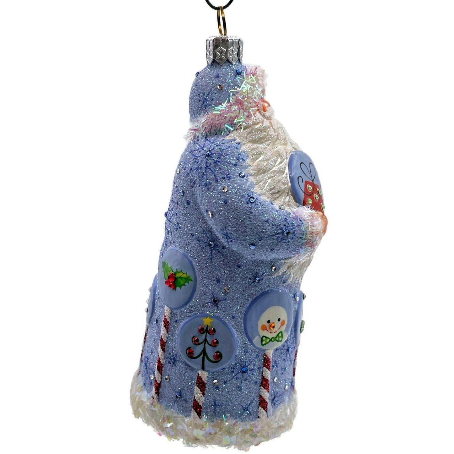 Patricia Breen Signet Santa Christmas Icons Peppermint Christmas Tree Ornament