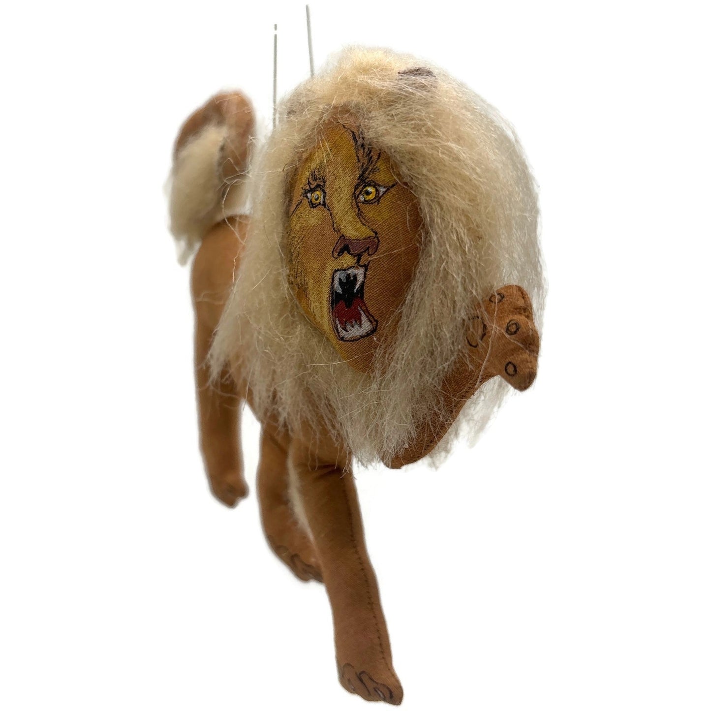 Gladys Boalt Circus Tamers Lion Animal Handmade Fabric Christmas Ornament Signed