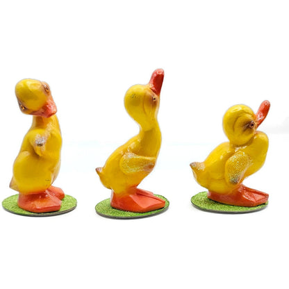 Ino Schaller Christopher Radko Three Coy Ducks Paper Mache Easter Containers
