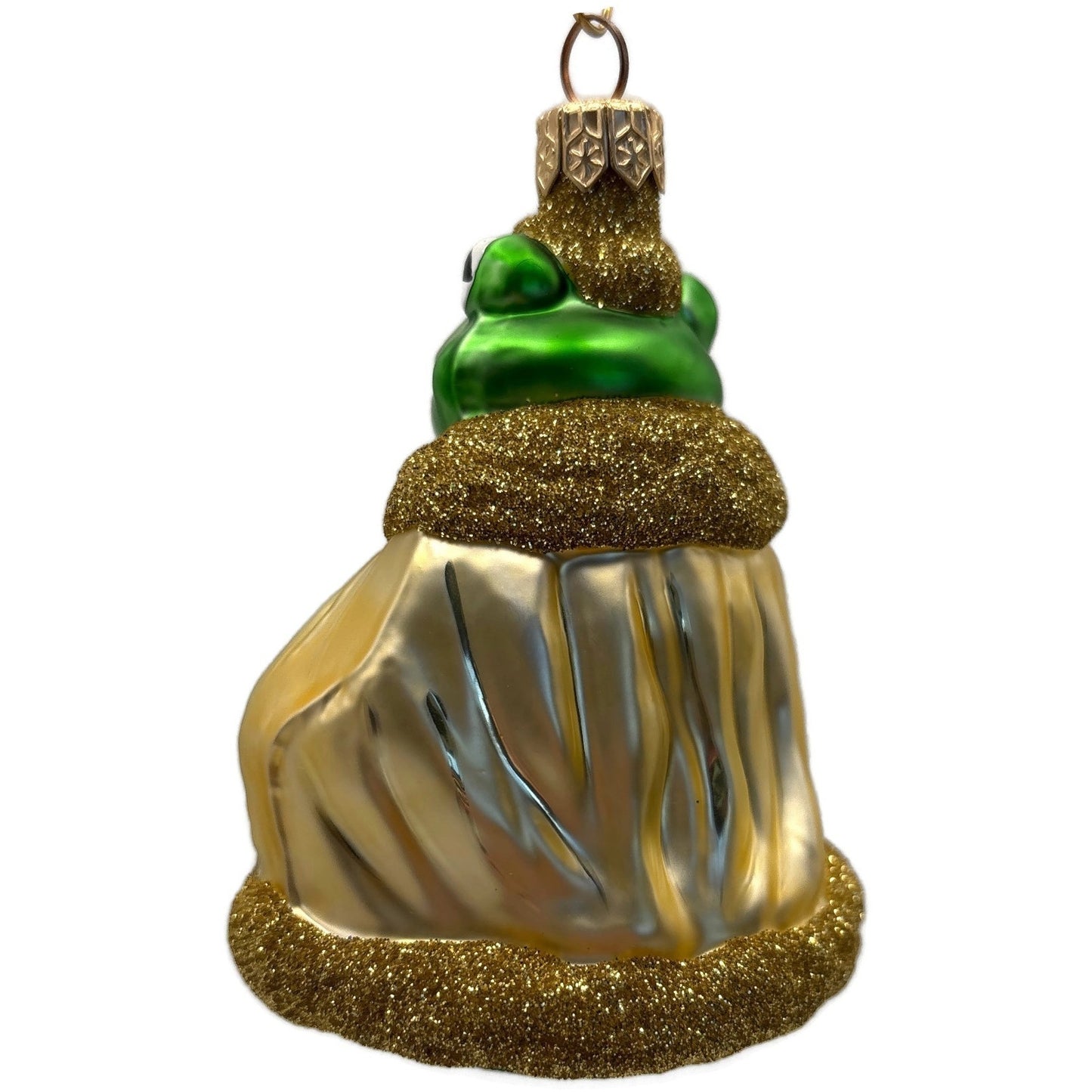 Patricia Breen Frog King Gold Glitter Green Animal Christmas Tree Ornament