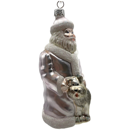 Patricia Breen Just What I Wanted Santa Dog Lavender Christmas Tree Ornament