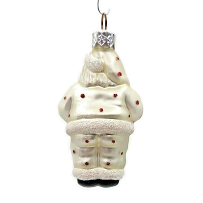Patricia Breen Miniature Ho Ho Ho Pearl Red Dots Santa Christmas Tree Ornament