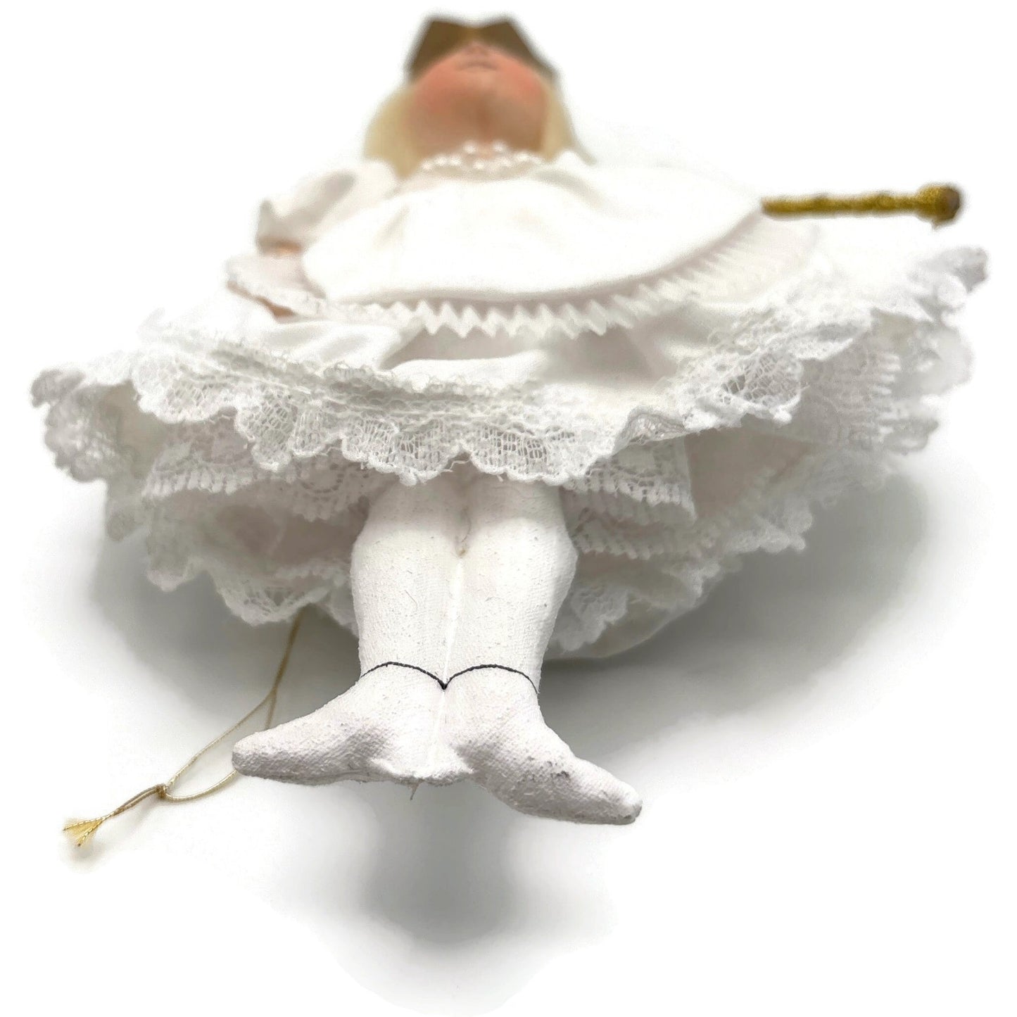 Gladys Boalt Queen Alice White Alice in Wonderland Signed Christmas Ornament