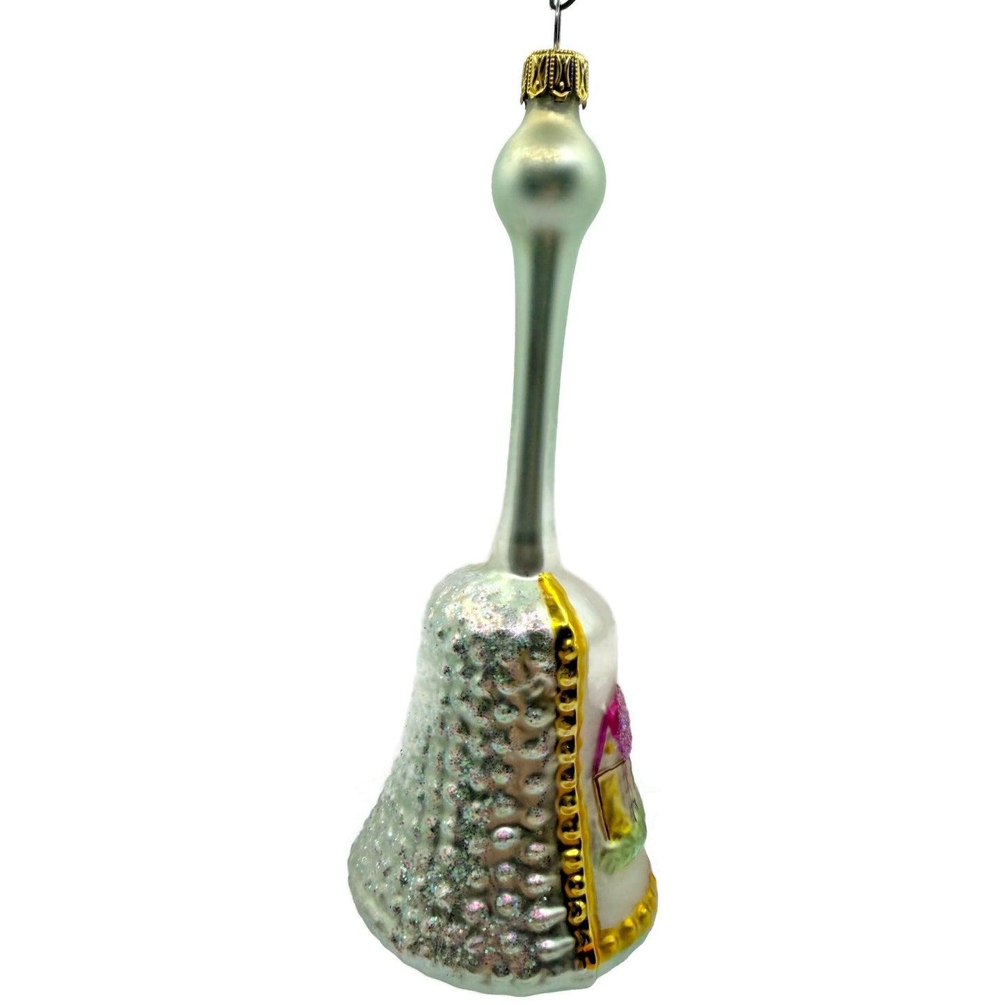 Christopher Radko Church Bell Silver Handle Christmas Ornament 93-295-0 Vintage