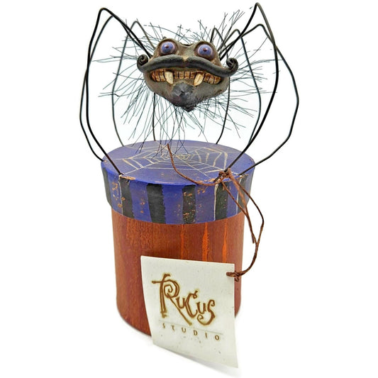 Rucus Studio Salvador Spider Scott Smith 2001 Halloween Candy Container Signed