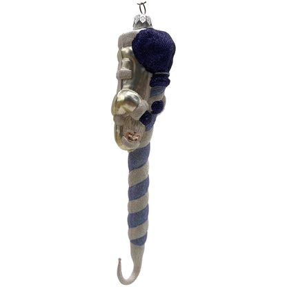 Patricia Breen Peppermint Santa Lavender Purple Stripe Christmas Ornament HCB