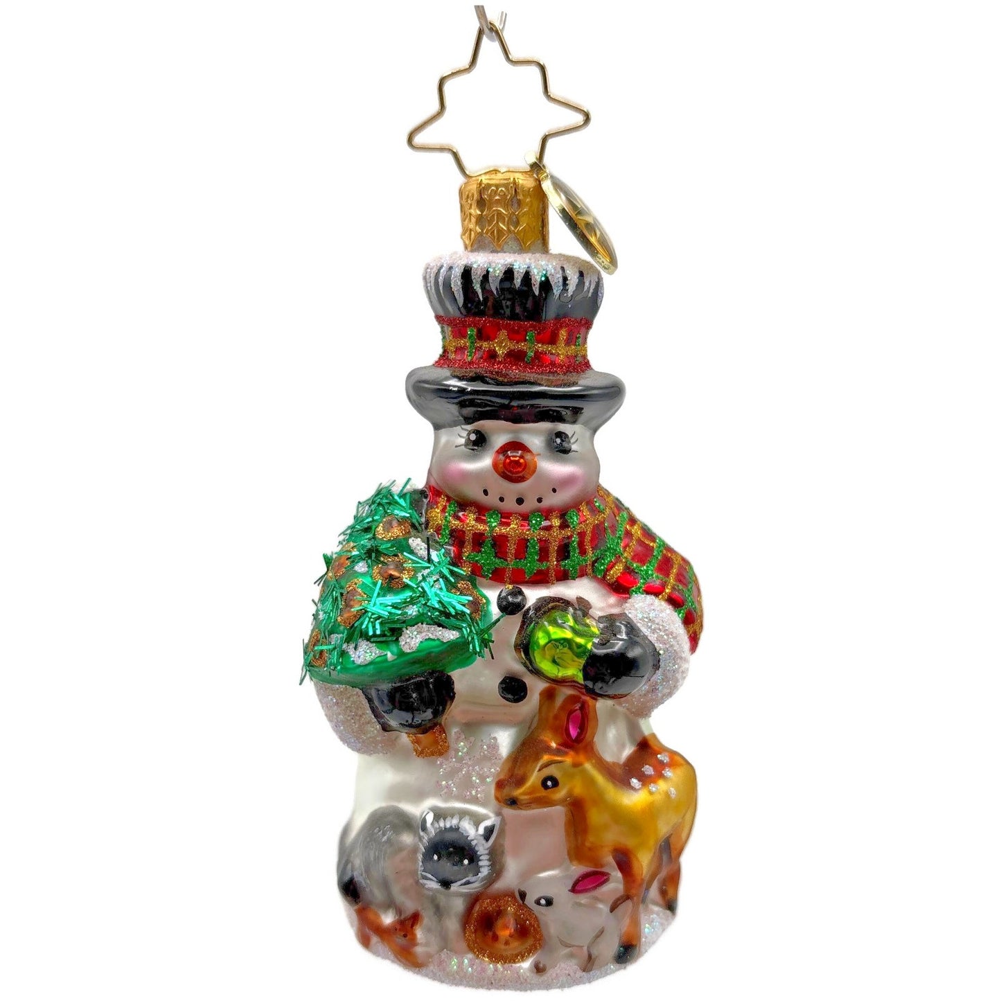 Christopher Radko Feast For Friends Reindeer Snowman Christmas Ornament 1018481