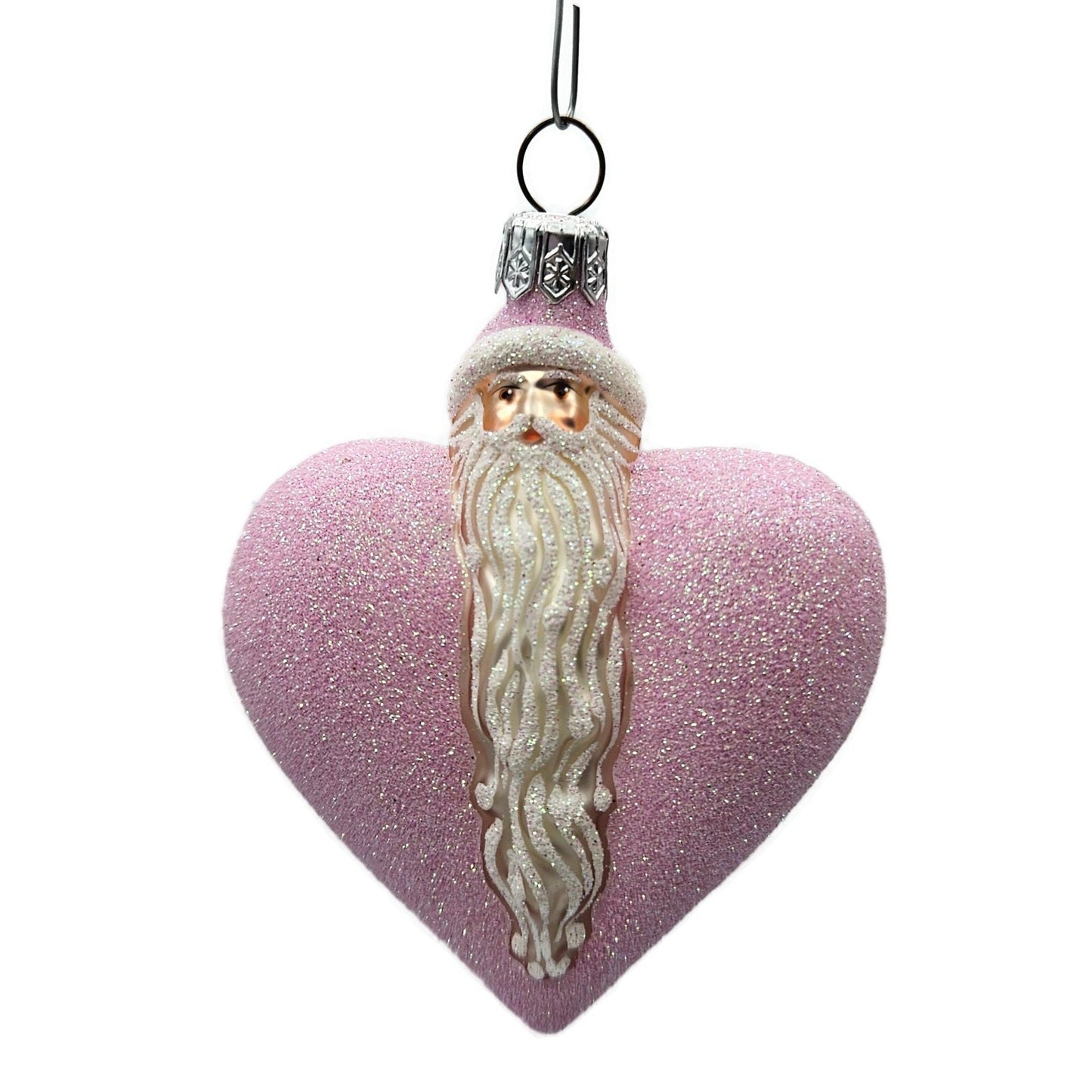 Patricia Breen Santa du Coeur Pink Heart Valentines Christmas Tree Ornament