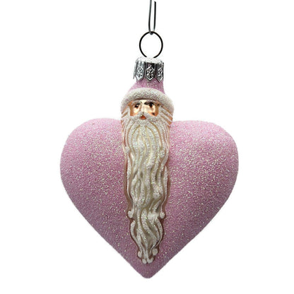 Patricia Breen Santa du Coeur Pink Heart Valentines Christmas Tree Ornament