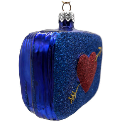 Patricia Breen To My Sweet Blue Shiny Back Valentines Christmas Tree Ornament