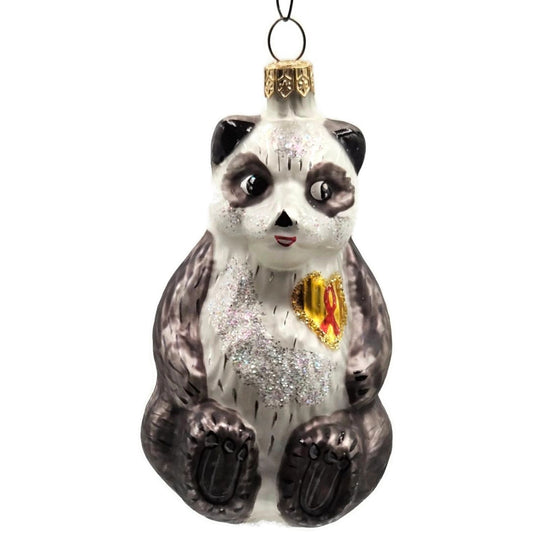Christopher Radko A Winter Bears Heart AIDS Awareness Christmas Tree Ornament