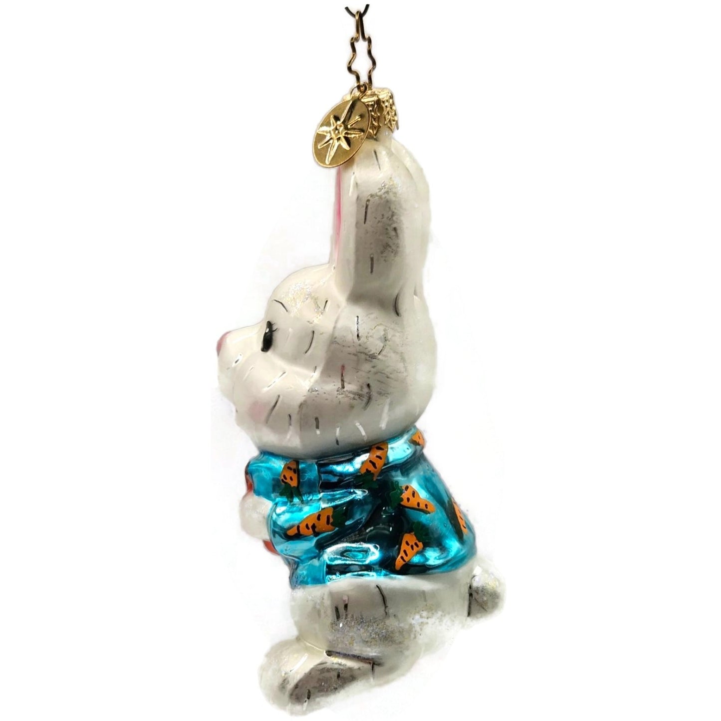 Christopher Radko Chester Easter Bunny Holiday Glass Ornament 1010075