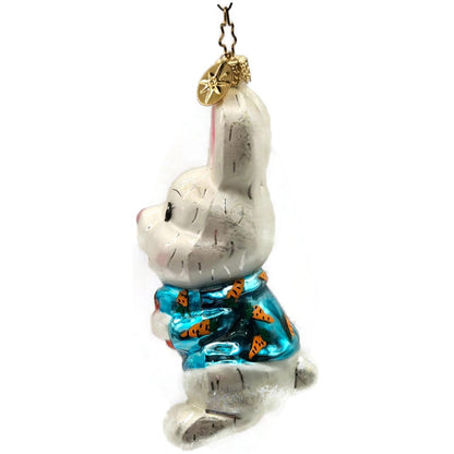 Christopher Radko Chester Easter Bunny Holiday Glass Ornament 1010075