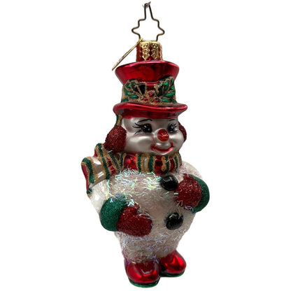Christopher Radko Chappy O'Snow Little Gem Christmas Snowman Ornament 1014611