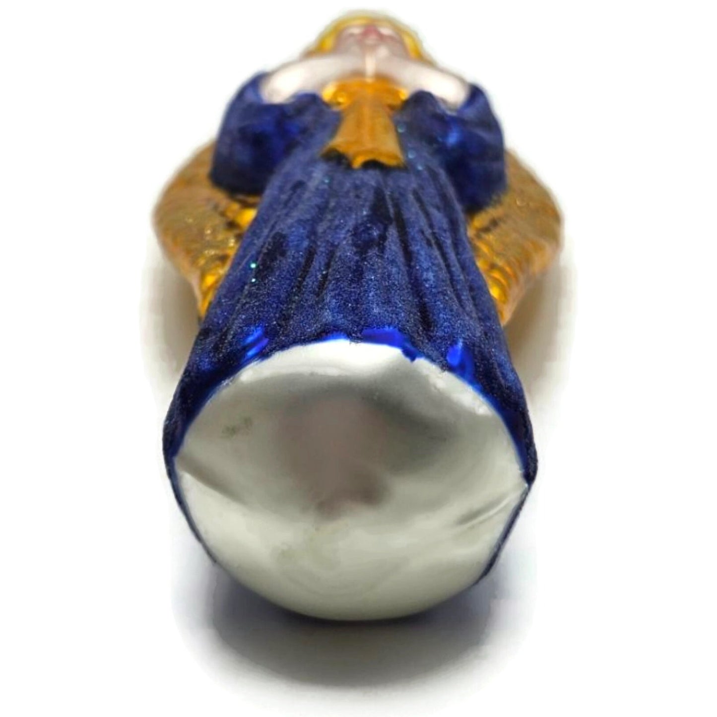 Christopher Radko Choir Angel Blue Gold Christmas Tree Ornament 97-044-0
