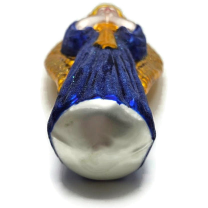 Christopher Radko Choir Angel Blue Gold Christmas Tree Ornament 97-044-0
