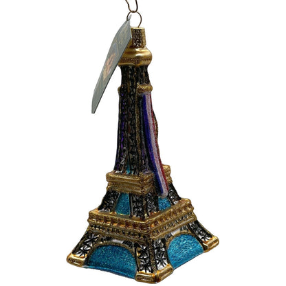 OWC Eiffel Tower Paris Ornament Glass Old World Christmas Holiday Tree Decor