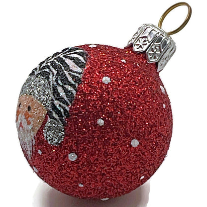 Patricia Breen Studio Gift Ball Santa Claus Zebra Hat Christmas Tree Ornament