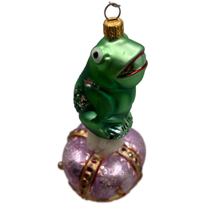 Christopher Radko Just A Kiss Away Frog Prince Christmas Tree Ornament 95-228-0