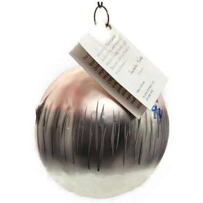 Christopher Radko President Taft Silver German Glass Christmas Tree Ornament
